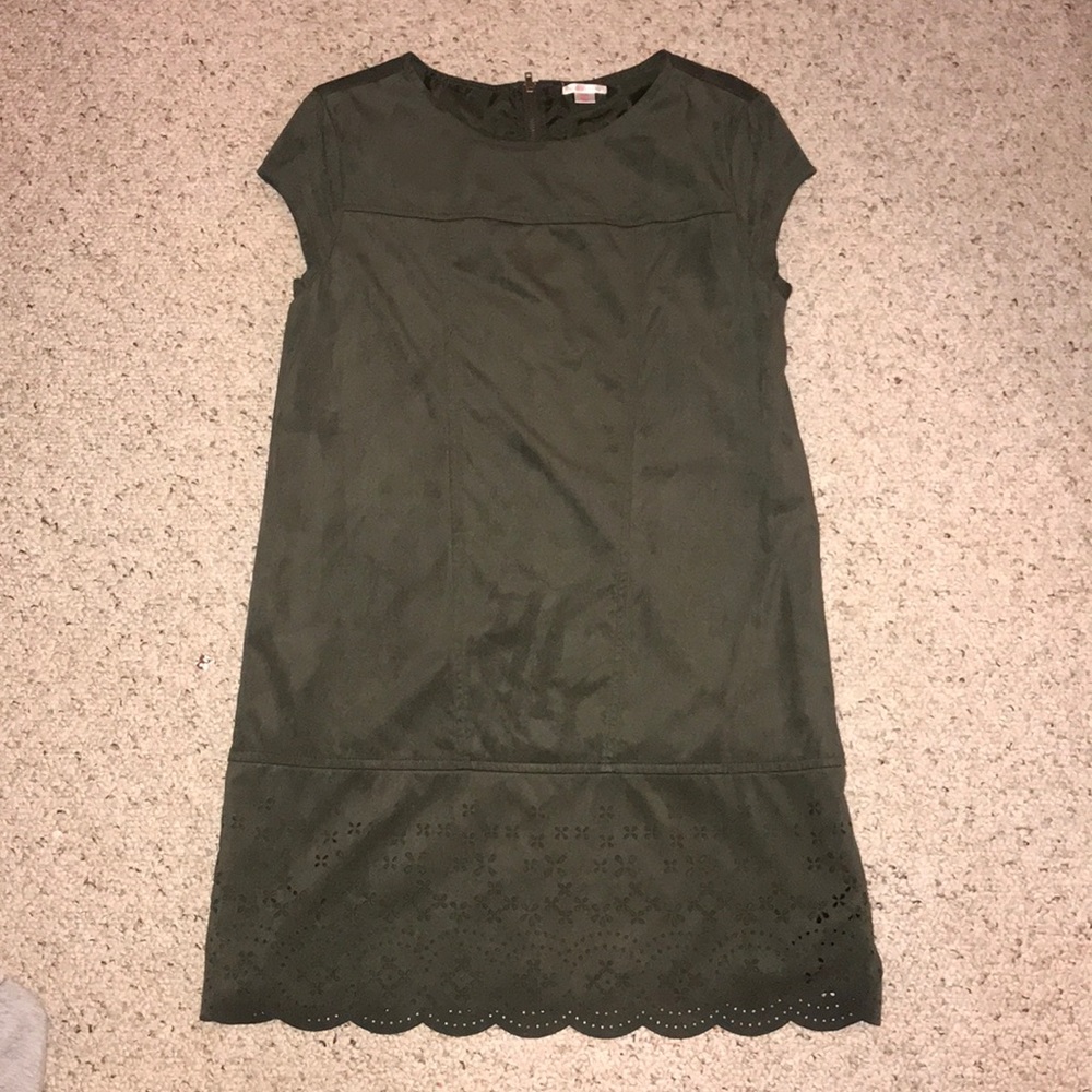 Size medium Xhilaration green suede dress